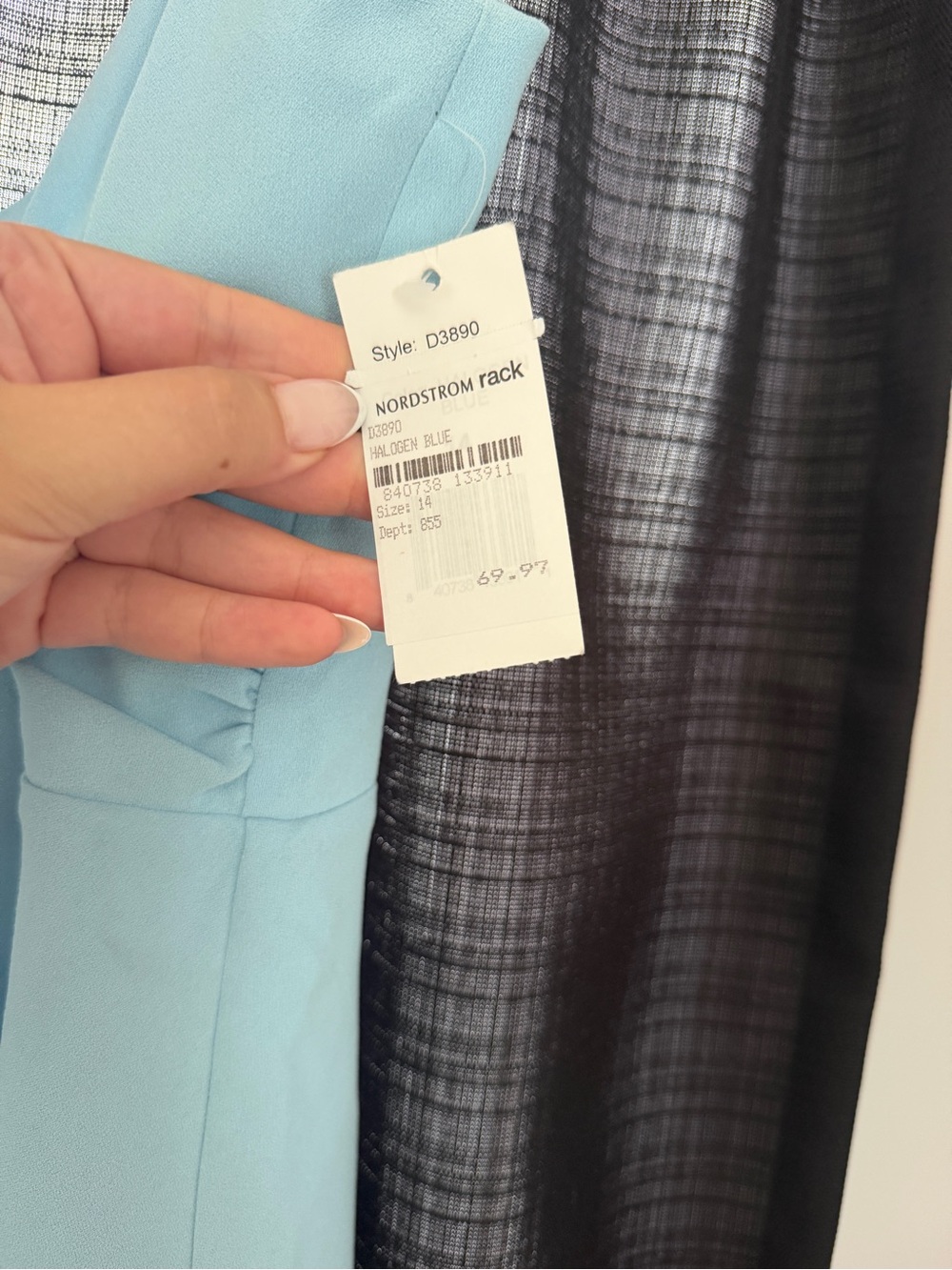 Light Blue Spaghetti Strap Midi Dress - Picture 3 of 6